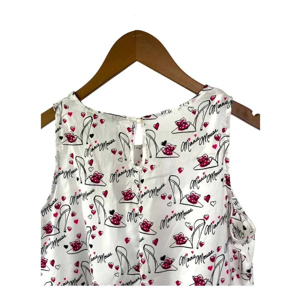 NWT Disney Parks Authentic Original Minnie Mouse sleeveless blouse - Picture 6 of 15